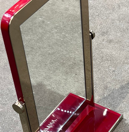 Cartier Mirror-Iconic Cartier Red Piano lacquer with Gold Trim & Cartier Logos