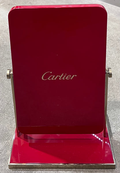 Cartier Mirror-Iconic Cartier Red Piano lacquer with Gold Trim & Cartier Logos