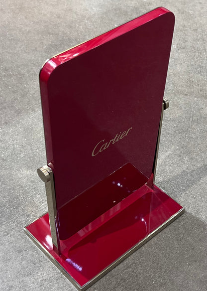 Cartier Mirror-Iconic Cartier Red Piano lacquer with Gold Trim & Cartier Logos