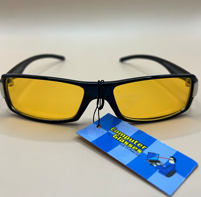 ABBOT OPTICAL / BRAND NEW AMBER/BLUE LIGHT BLOCKING GAMING & COMPUTER GLASSES