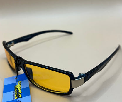 ABBOT OPTICAL / BRAND NEW AMBER/BLUE LIGHT BLOCKING GAMING & COMPUTER GLASSES