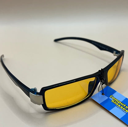 ABBOT OPTICAL / BRAND NEW AMBER/BLUE LIGHT BLOCKING GAMING & COMPUTER GLASSES