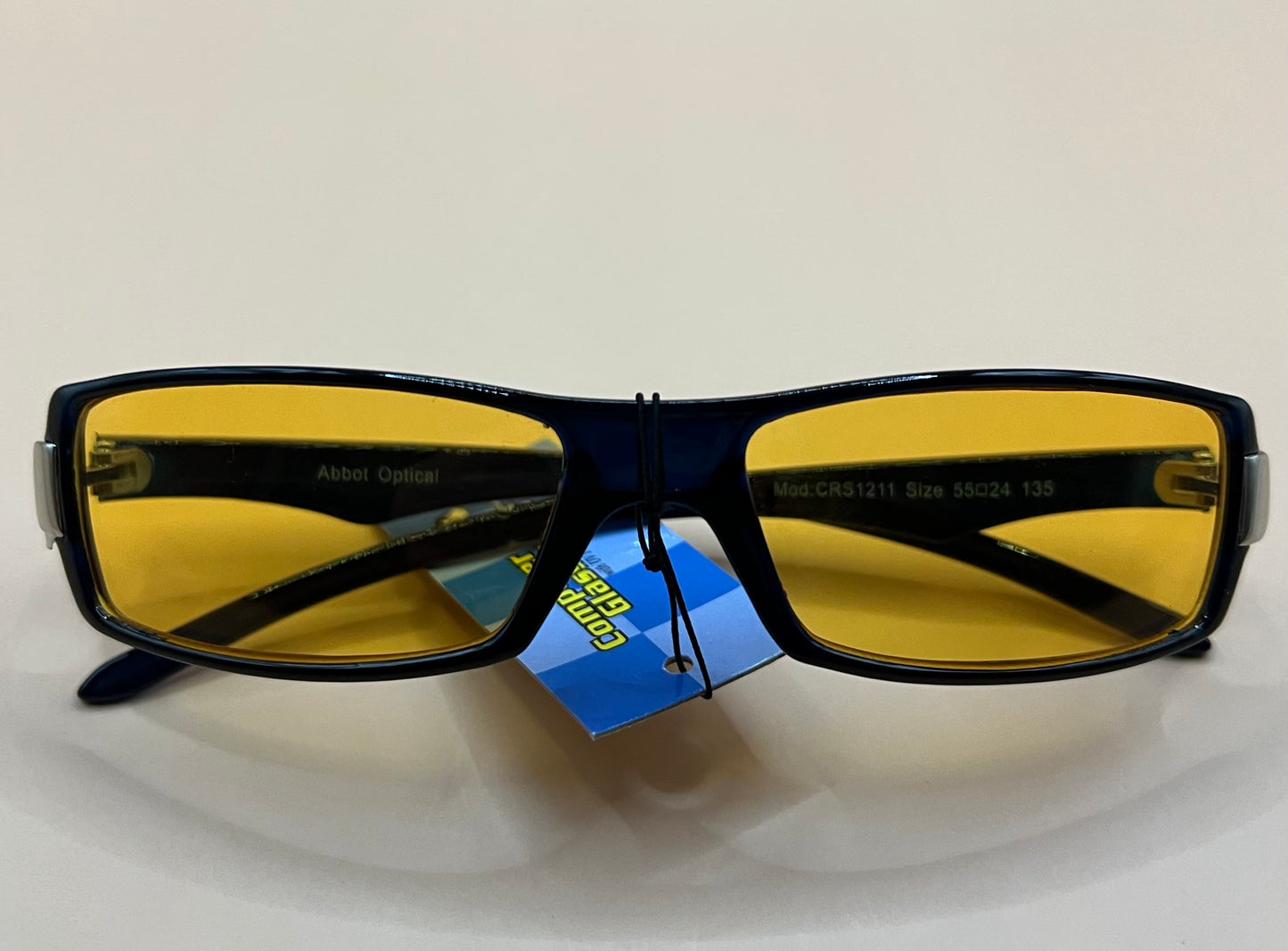 ABBOT OPTICAL AMBER/BLUE LIGHT BLOCKING GAMING & COMPUTER GLASSES MAGNIFICATION 1.75