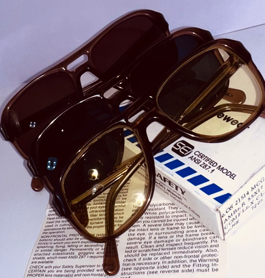 Vintage PROTECTIVE Eyewear NEW/OLD Stock- Fashioned into Sunglasses-with Brand New Custom “BERKOS DESIGNS” Lenses