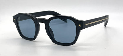 Prada PR A16S 16K-04D Black Geometric Sunglasses-Light Blue Custom Lenses-Unworn