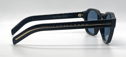 Prada PR A16S 16K-04D Black Geometric Sunglasses-Light Blue Custom Lenses-Unworn