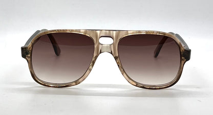 Tart Optical Smoke Brown Double Bridge Aviator Sunglasses Custom Gradient Lenses