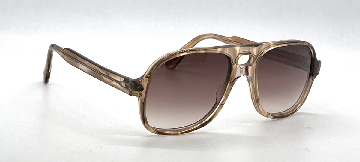 Tart Optical Smoke Brown Double Bridge Aviator Sunglasses Custom Gradient Lenses