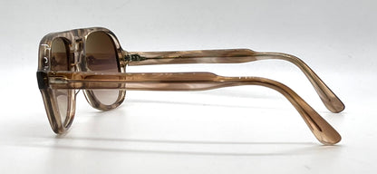 Tart Optical Smoke Brown Double Bridge Aviator Sunglasses Custom Gradient Lenses