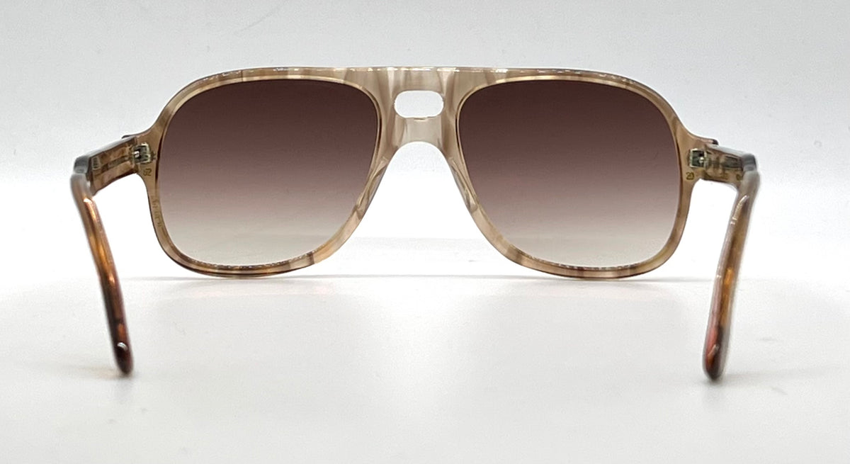 Tart Optical Smoke Brown Double Bridge Aviator Sunglasses Custom Gradient Lenses