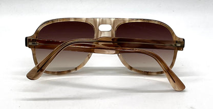 Tart Optical Smoke Brown Double Bridge Aviator Sunglasses Custom Gradient Lenses