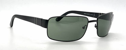 Persol 2230-S 594/31 Black Rectangular Sunglasses-Green Glass Lenses-Unworn