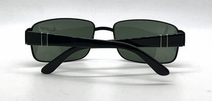 Persol 2230-S 594/31 Black Rectangular Sunglasses-Green Glass Lenses-Unworn