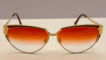 Vintage Tura Eyewear MOD-254 BUR HGP Vintage Frames with Brand New Berko’s Designs Custom Gradient Burgundy Lenses