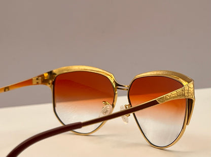 Vintage Tura Eyewear MOD-254 BUR HGP Vintage Frames with Brand New Berko’s Designs Custom Gradient Burgundy Lenses