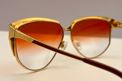 Vintage Tura Eyewear MOD-254 BUR HGP Vintage Frames with Brand New Berko’s Designs Custom Gradient Burgundy Lenses