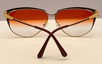 Vintage Tura Eyewear MOD-254 BUR HGP Vintage Frames with Brand New Berko’s Designs Custom Gradient Burgundy Lenses