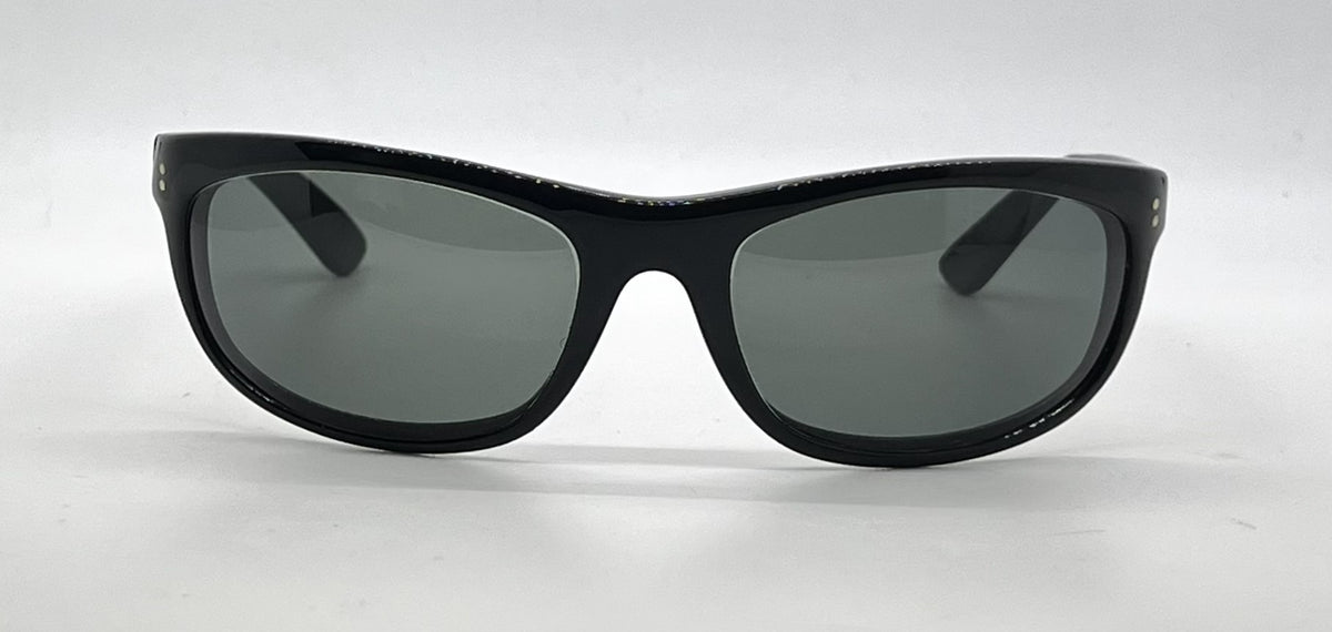 Ray-Ban B&L Balorama Black Wrap Sunglasses-G-15 Green Lenses-Unworn