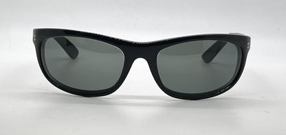 Ray-Ban B&L Balorama Black Wrap Sunglasses-G-15 Green Lenses-Unworn