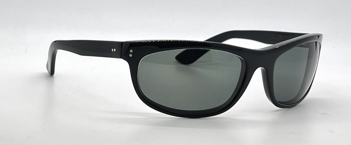 Ray-Ban B&L Balorama Black Wrap Sunglasses-G-15 Green Lenses-Unworn
