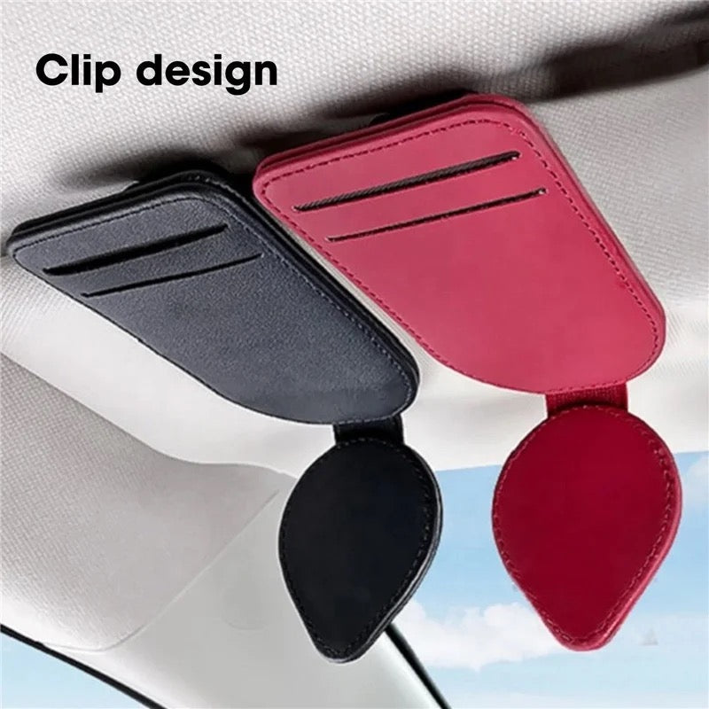 Double Slot-Magnetic Closure- Eyewear Visor Clip-Universal Fit-Card Fastener-BRAND NEW