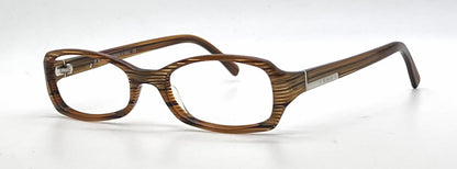 Prada VPR 06F 0BP-101 Brown Woodgrain Vintage Eyeglasses-Unworn-Italy