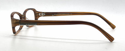Prada VPR 06F 0BP-101 Brown Woodgrain Vintage Eyeglasses-Unworn-Italy