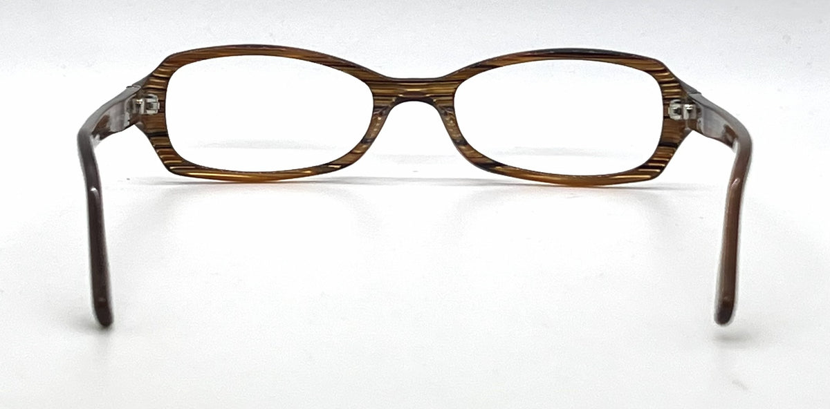 Prada VPR 06F 0BP-101 Brown Woodgrain Vintage Eyeglasses-Unworn-Italy