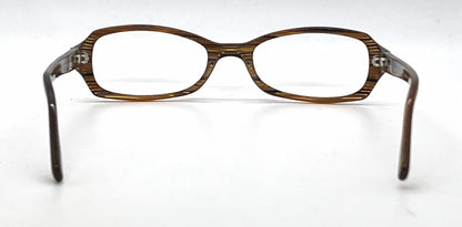 Prada VPR 06F 0BP-101 Brown Woodgrain Vintage Eyeglasses-Unworn-Italy