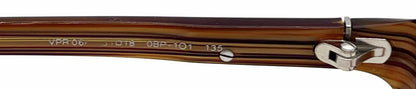 Prada VPR 06F 0BP-101 Brown Woodgrain Vintage Eyeglasses-Unworn-Italy