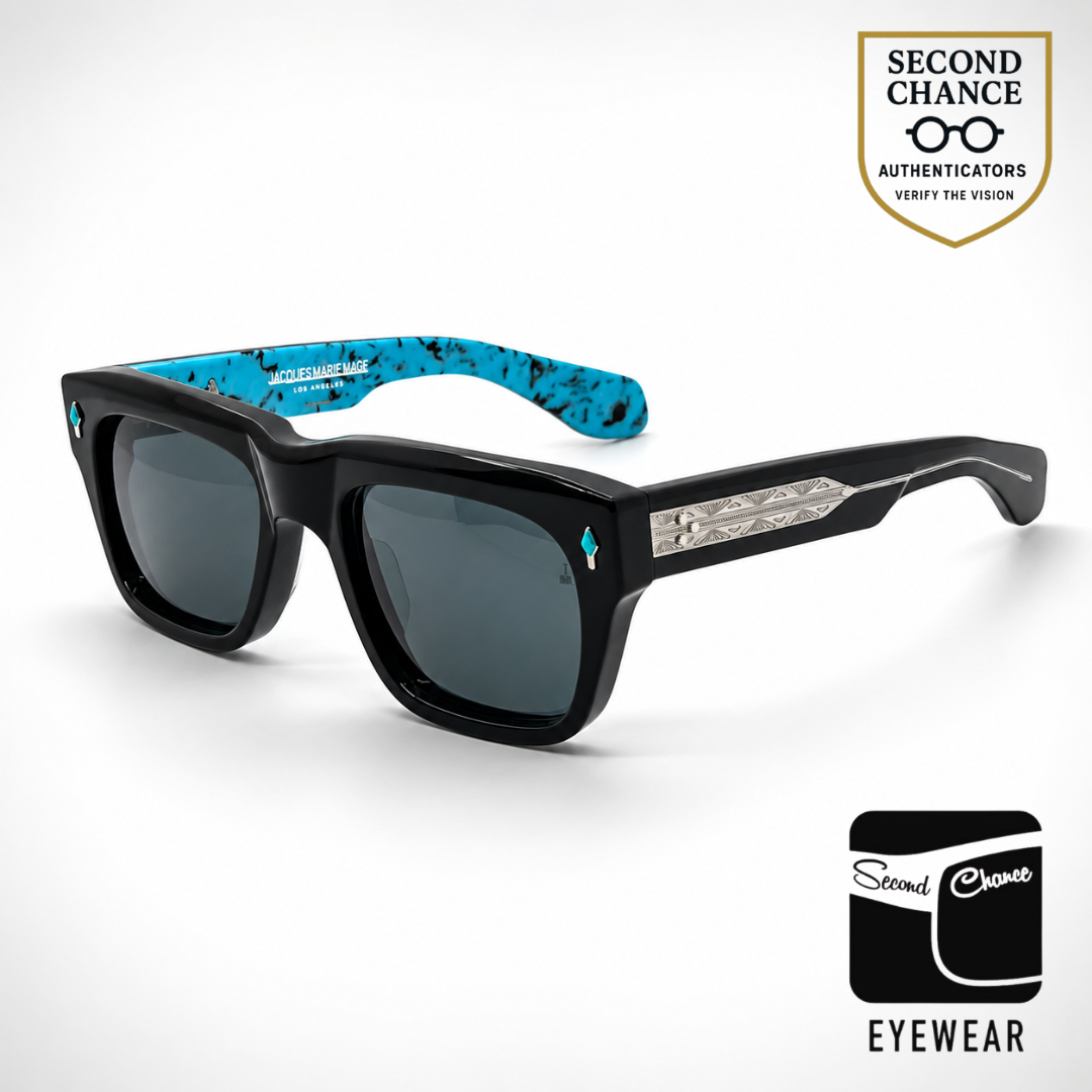 Jacques Marie Mage Johnny Cash Turquoise Collection Black Bermuda Lens