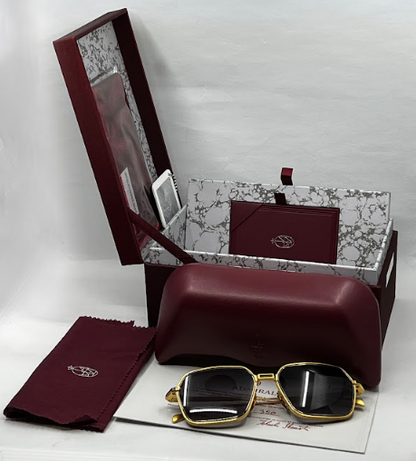 Jacques Marie Mage ADMIRAL in CIA Titanium Sunglasses-Ltd 350-Full Kit-UNWORN