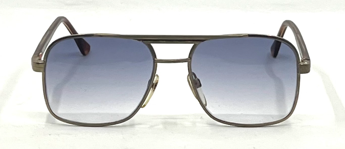 Jarmon Vintage Aviator Sunglasses w/New Blue Gradient Custom Lenses-54mm