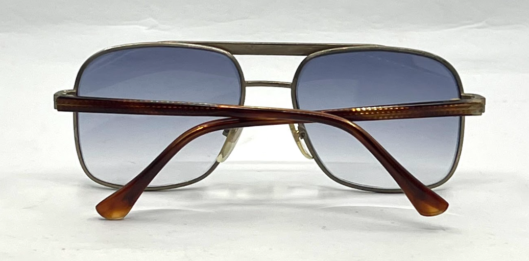 Jarmon Vintage Aviator Sunglasses w/New Blue Gradient Custom Lenses-54mm