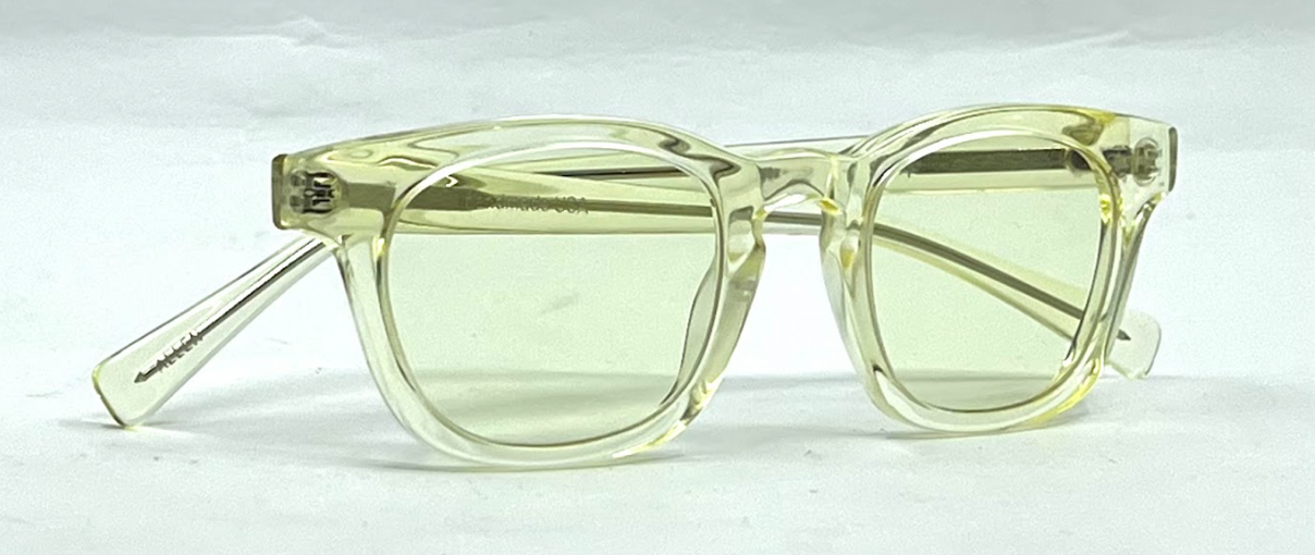 KALA Eyewear ALLEN Clear Crystal Sunglasses-New Day/Night Yellow Custom Lenses-USA