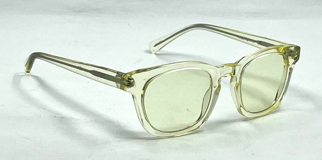 KALA Eyewear ALLEN Clear Crystal Sunglasses-New Day/Night Yellow Custom Lenses-USA