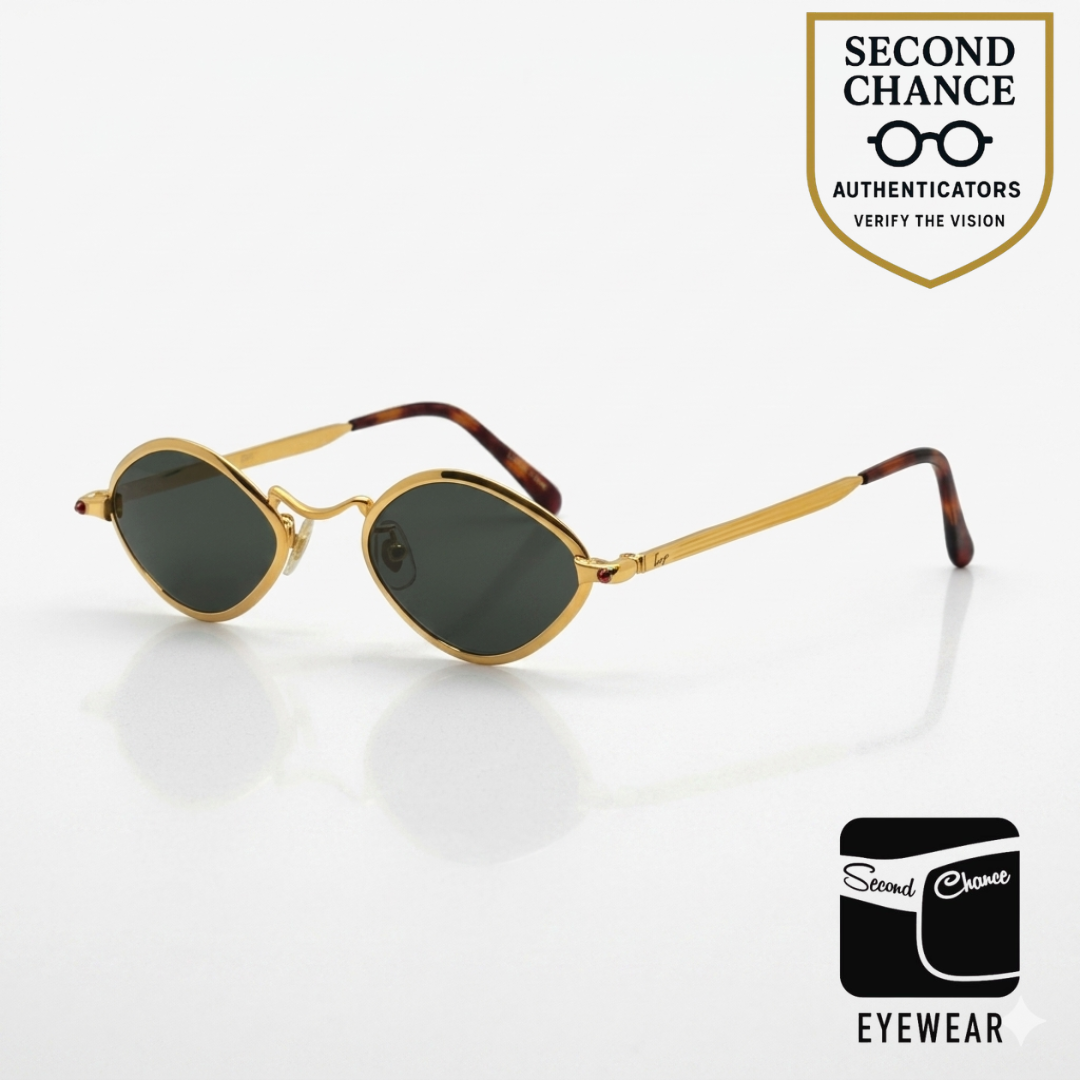 Kenzo KE 2872 Vintage Oval Gold Sunglasses-Unworn/NOS-Made in Japan