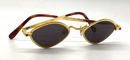 Kenzo KE 2872 Vintage Oval Gold Sunglasses-Unworn/NOS-Made in Japan