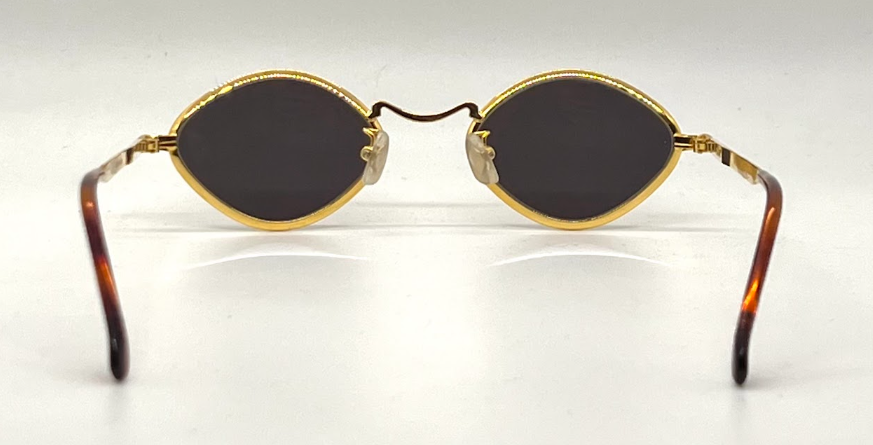 Kenzo KE 2872 Vintage Oval Gold Sunglasses-Unworn/NOS-Made in Japan