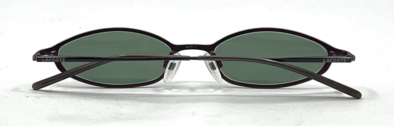 Lacoste LA12203 PL Oval Vintage Sunglasses-New Solid Green Custom Lens