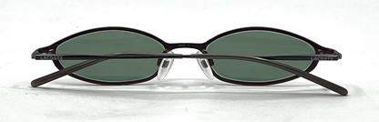 Lacoste LA12203 PL Oval Vintage Sunglasses-New Solid Green Custom Lens