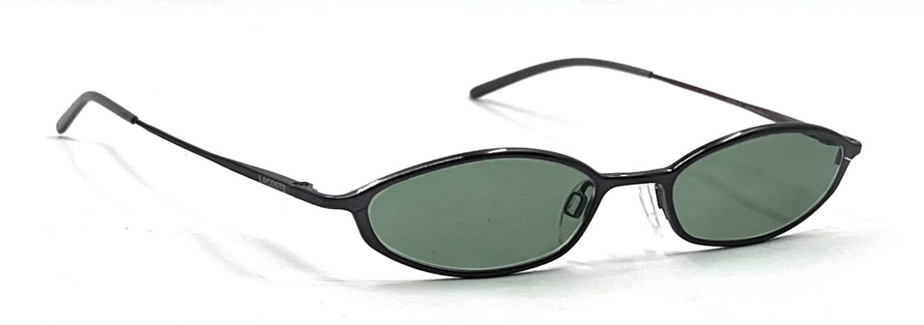 Lacoste LA12203 PL Oval Vintage Sunglasses-New Solid Green Custom Lens