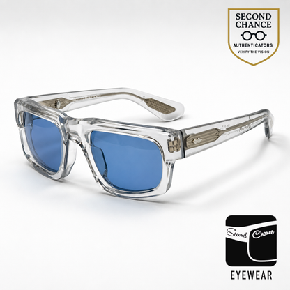 Jacques Marie Mage Louisville Clear Crystal Sunglasses | Original Blue Armorlite Lenses