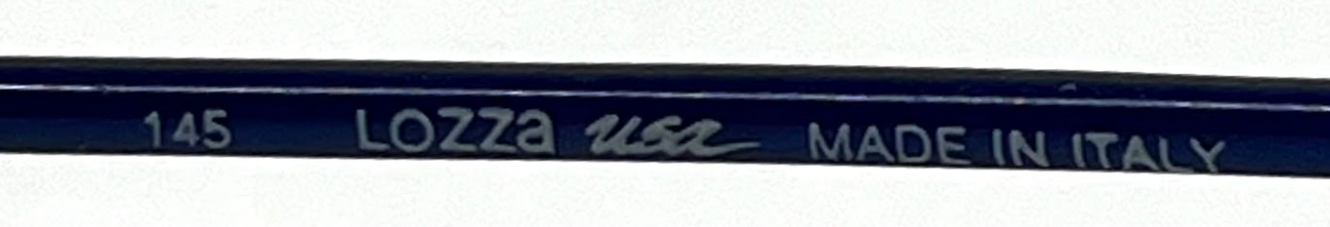 Lozza USA 6504-VINTAGE Shield Sunglasses-Blue Gold Aviator-NOS/UNWORN