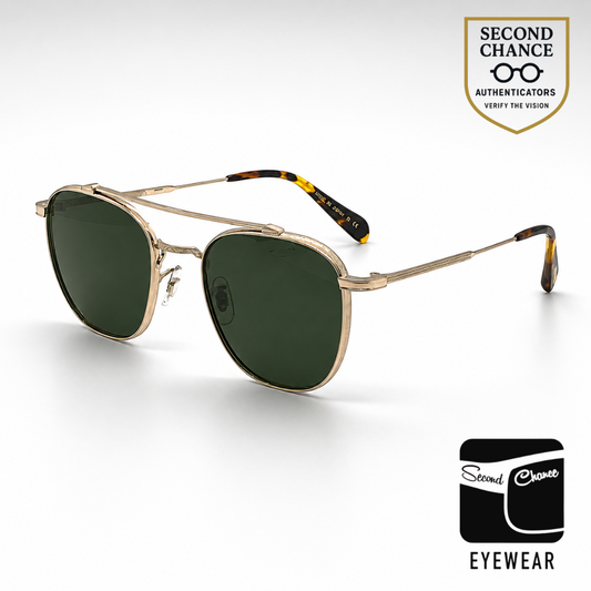 Oliver Peoples Mandeville OV1294ST Brushed Gold Square Titanium Sunglasses
