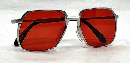 Marwitz 135 RG5 70s Vintage Sunglasses-New Solid Red Custom Lens-Germany-Unworn