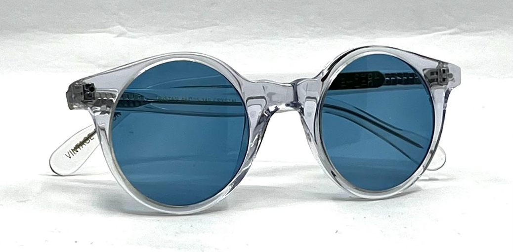 Michel Atlan Tristan Crystal Vintage Edition Round Sunglasses-New Custom Lens