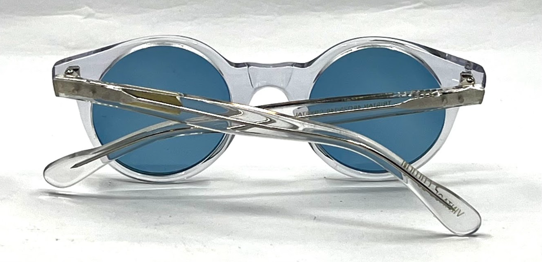 Michel Atlan Tristan Crystal Vintage Edition Round Sunglasses-New Custom Lens