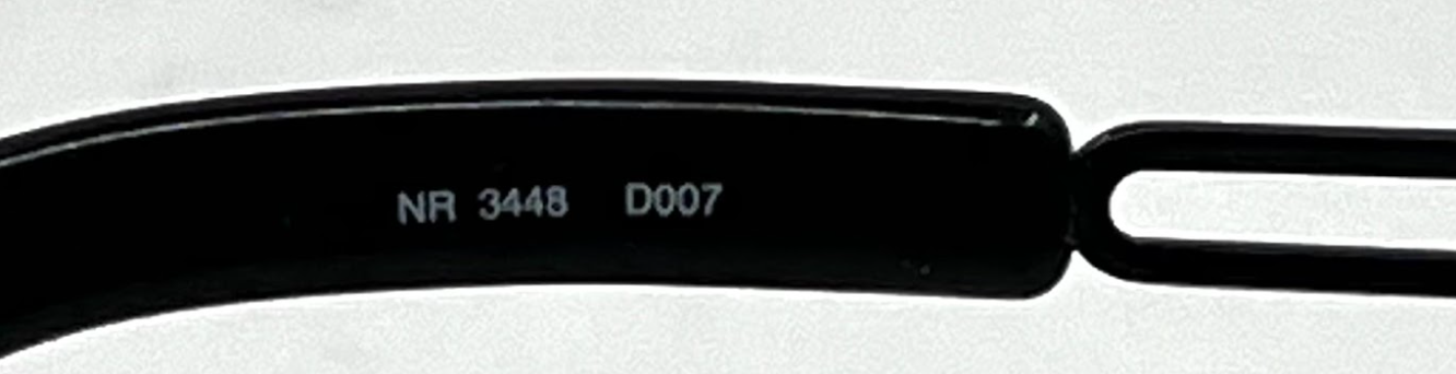 Nina Ricci NR 3448 D007 Rimless Black Vintage Sunglasses Made in France