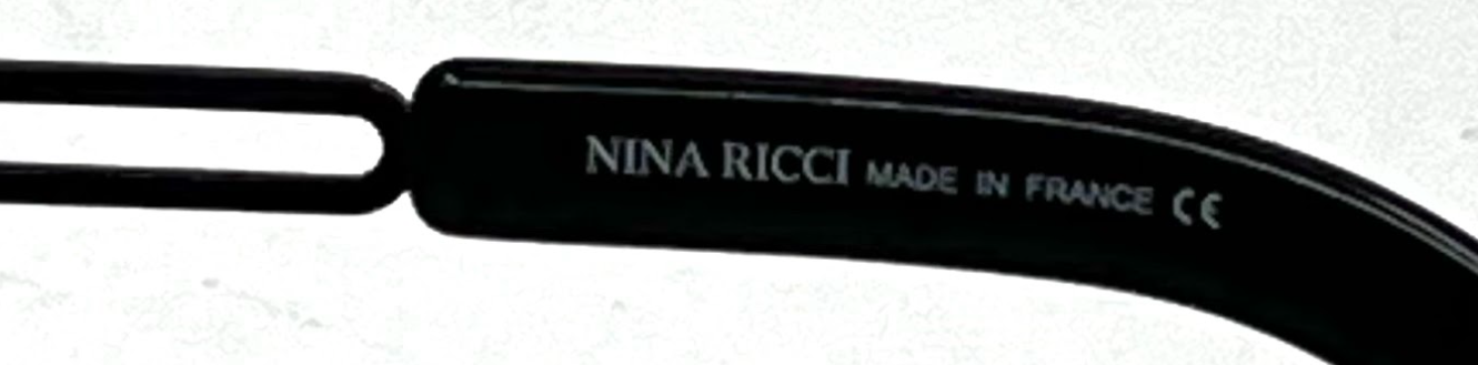 Nina Ricci NR 3448 D007 Rimless Black Vintage Sunglasses Made in France